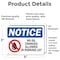 Signmission No Oil Changes In Parking Lot OSHA Notice Sign, Vinyl Decal, 5in W x 3.5in L, 2PK OS-2PACK-NS-D-35-L-16150 - alternate 4
